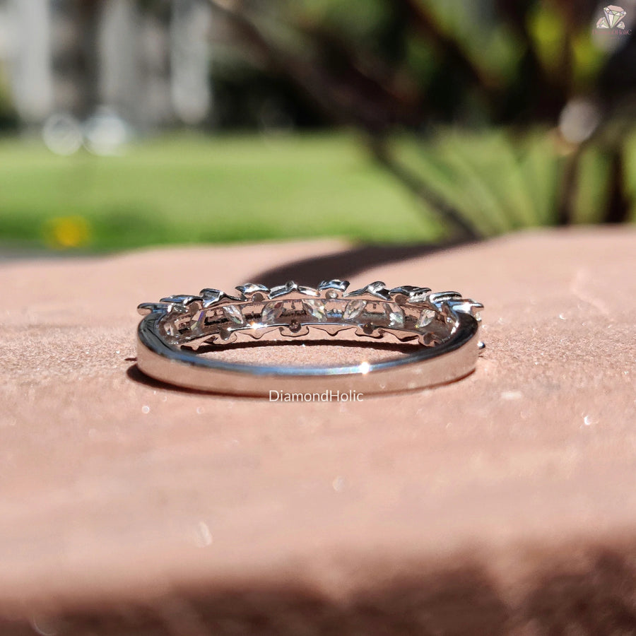 Marquise Moissanite Eternity | Wedding Band for Her | Promise Ring for Love

