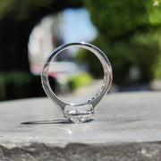 Modern Diamond Engagement | Pave Style Wedding Band | For Elegant Bride

