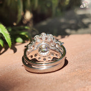 affordable bridal ring | oval cut moissanite | pear engagement ring
