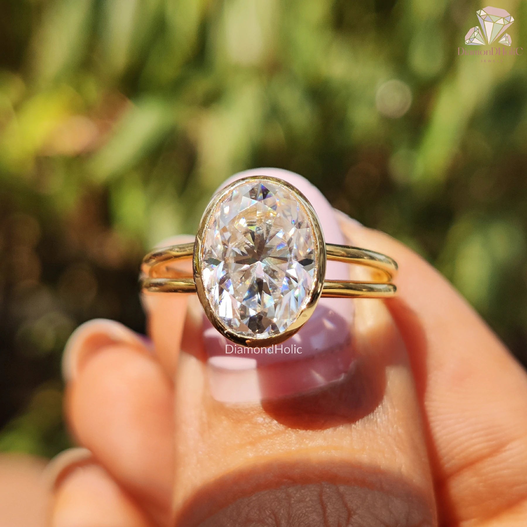 split shank ring | modern moissanite ring | 14k gold engagement ring
