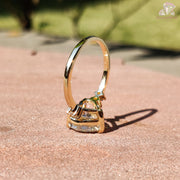 valentine proposal ring | moissanite heart center ring | bridal gold jewelry
