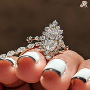 anniversary moissanite set | conflict-free moissanite | fine moissanite jewelry
