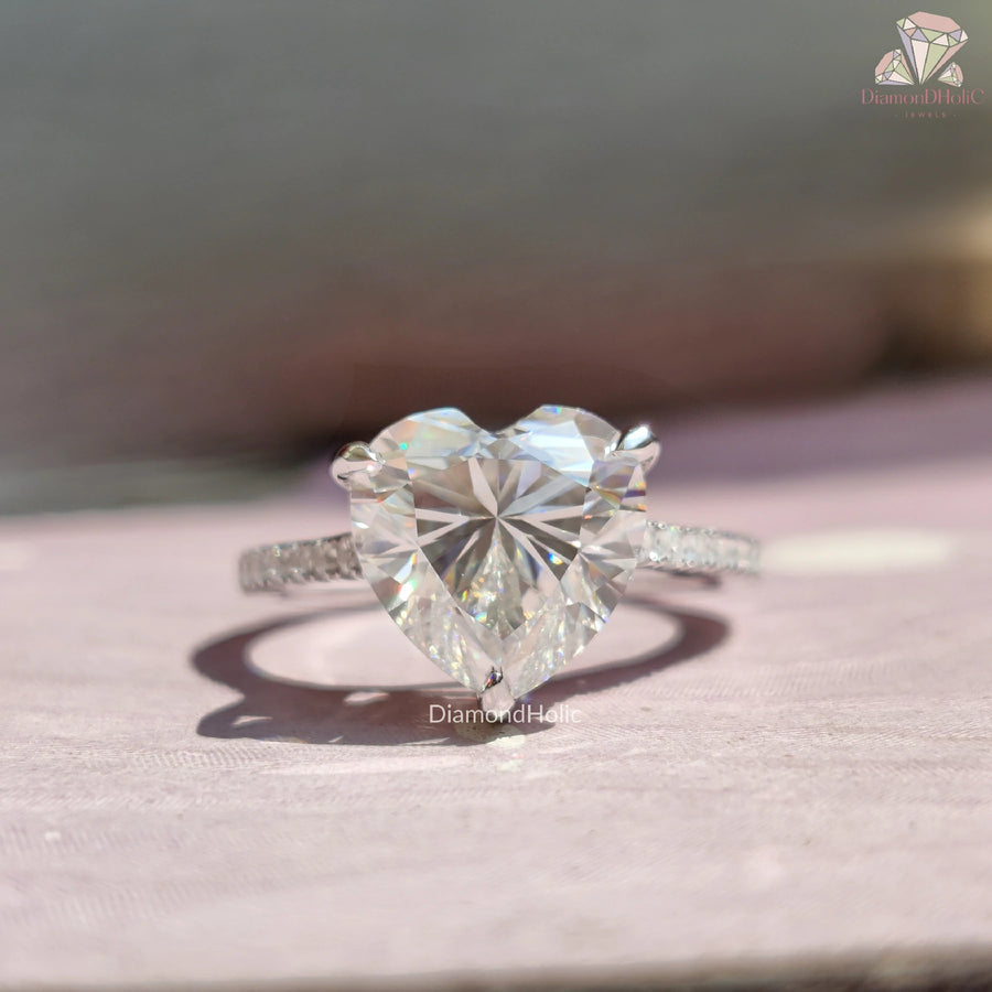 Pave Design Engagement Ring