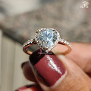 Stylish Gold Promise Ring | Thanksgiving Jewelry Gift | Emerald Cut Moissanite Band 