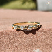 stackable band | moissanite band | dainty ring
