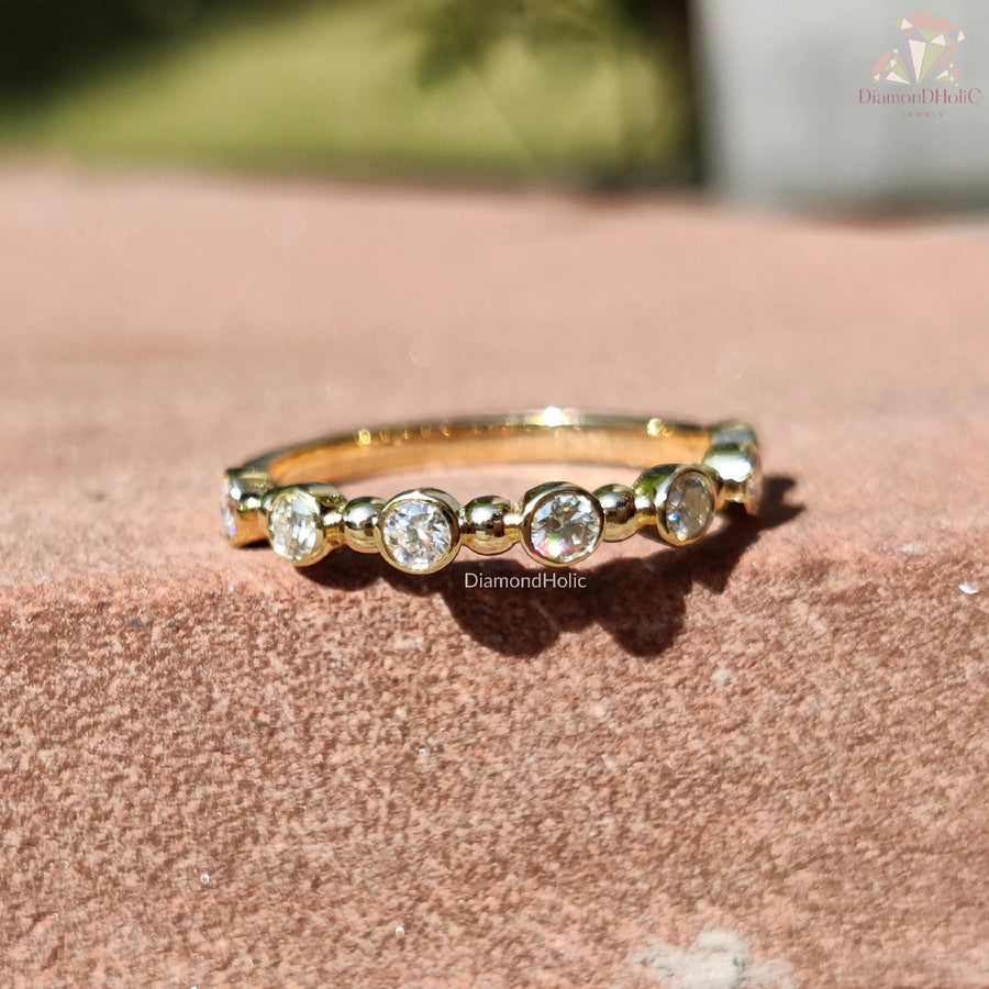 stackable band | moissanite band | dainty ring
