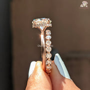 affordable moissanite set | engagement and wedding ring | ring with band
