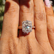 handmade moissanite ring | bridal moissanite ring | ethical diamond ring
