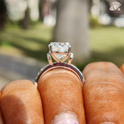 bridal jewelry gift | halo moissanite ring | bridal gift set

