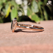 Subtle Natural Inclusions | Unique Stone Ring | Modern Bridal Ring

