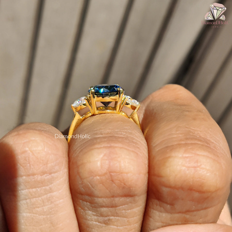 Custom Moissanite Engagement Ring | Romantic Moissanite Ring | Elegant Bridal Jewelry 