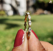 Bridal Perfection | Marquise Fire | Moissanite Gold Band

