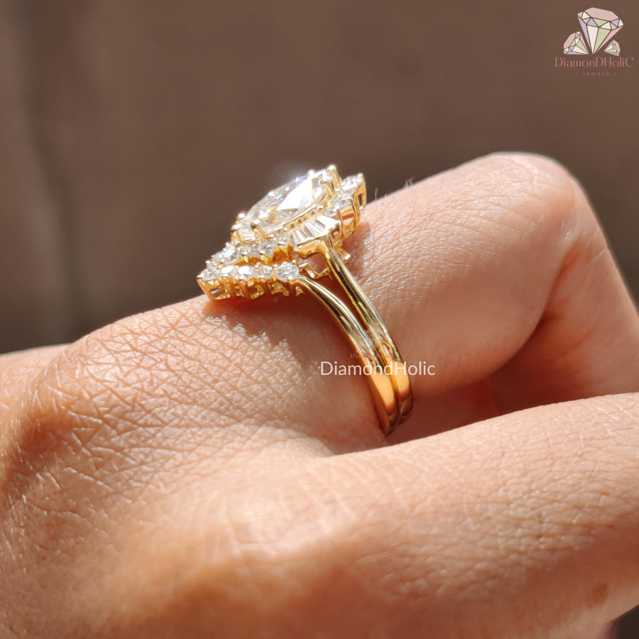 Unique Marquise Moissanite Rings
