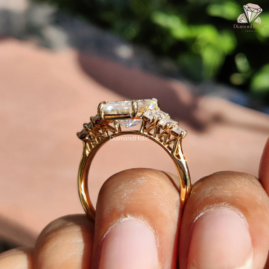 Emerald Cut Glamour | Heirloom Wedding Vibes | For Her


