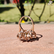 statement moissanite ring | flower design ring | bold moissanite ring
