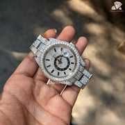 Moissanite Hour Mark Men’s Watch
