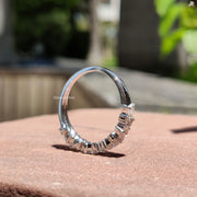 Half Eternity Bridal Ring | Elegant Marquise Cut Design | Moissanite Wedding Band

