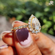 moissanite halo ring | luxury ring gold | dainty diamond ring
