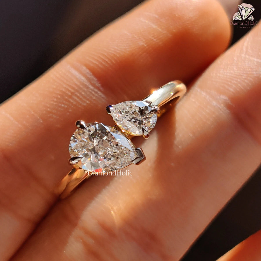 Lab Grown Diamond Two Stone Ring