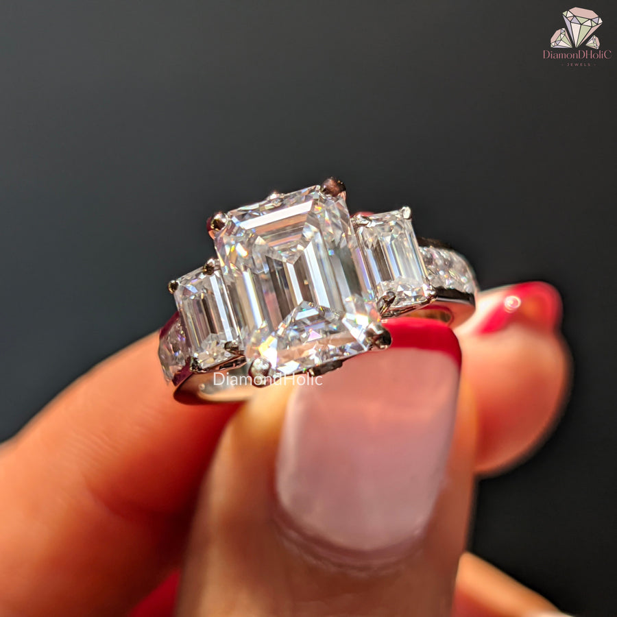 Three stone engagement ring