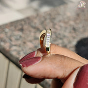 Gold Moissanite Wedding Band | Anniversary Band for Women | Designer Moissanite Party Jewelry