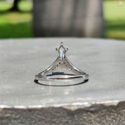 Designer Moissanite Ring | Kite Cut Brilliance Band | Stylish Wedding Look

