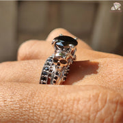 Forever Black Sparkle | Moissanite Beauty | Bridal Set Gift

