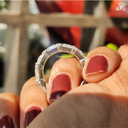 925 silver eternity ring | moissanite stacking band | forever ring moissanite
