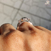 Emerald Cut Stone | Salt and Pepper Diamond | Bridal Jewelry

