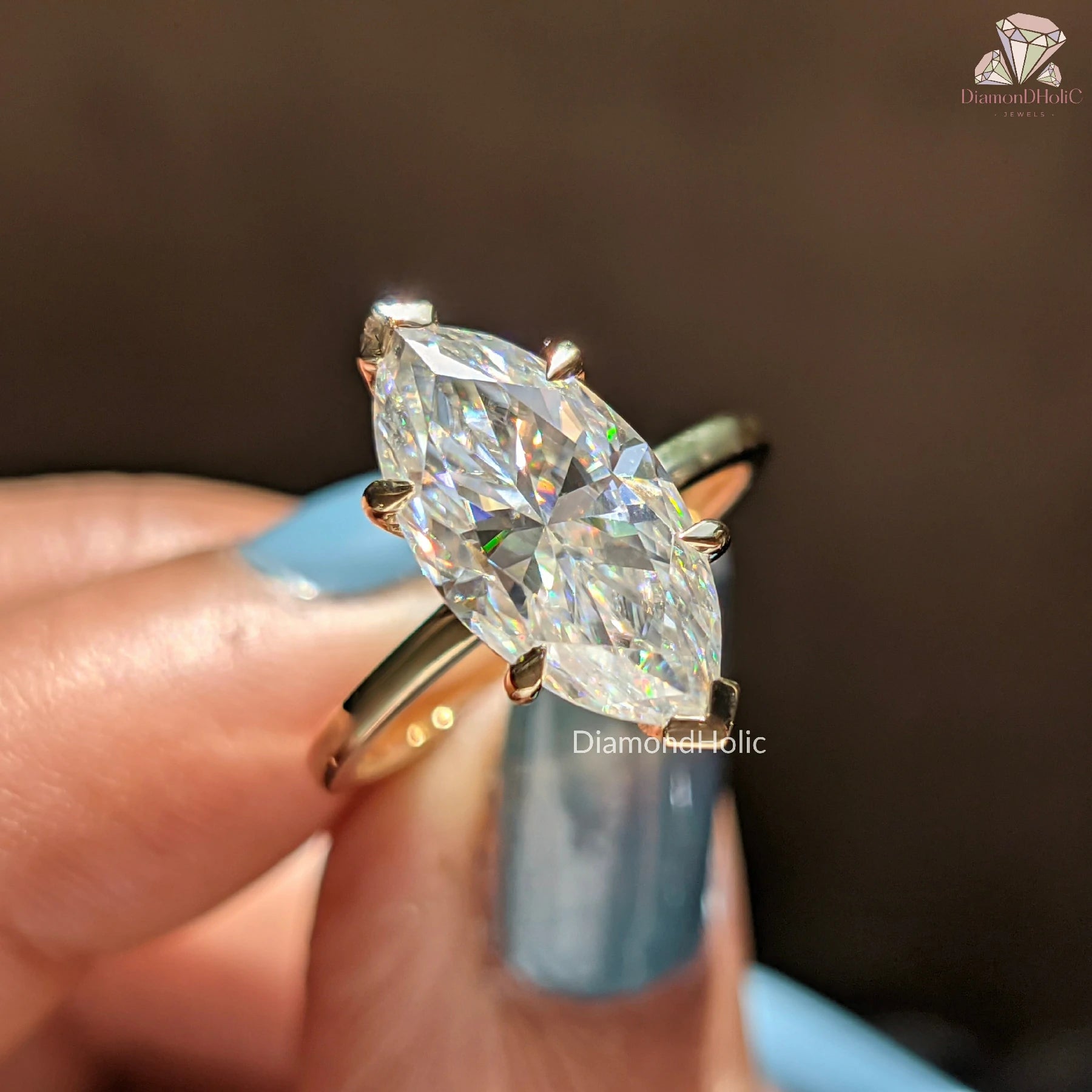 marquise moissanite ring