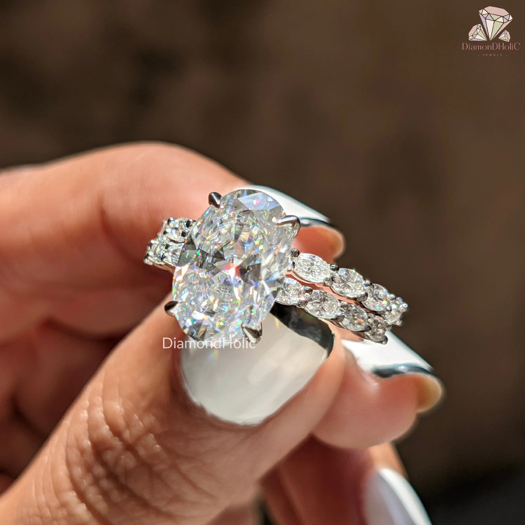 Moissanite Bridal Set