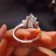 Three Stone Moissanite Ring