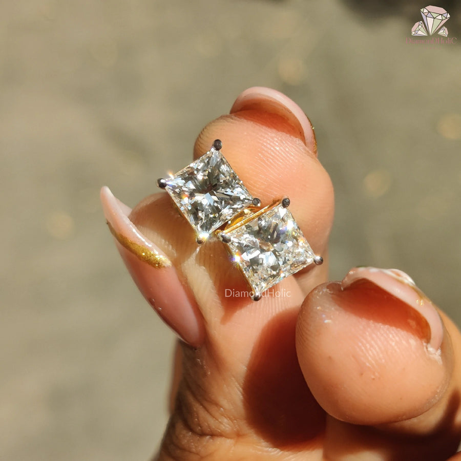 Lab Diamond Glow | Perfect for Her | Elegant Solitaire Studs

