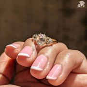 moissanite for women | yellow gold moissanite ring | classic moissanite
