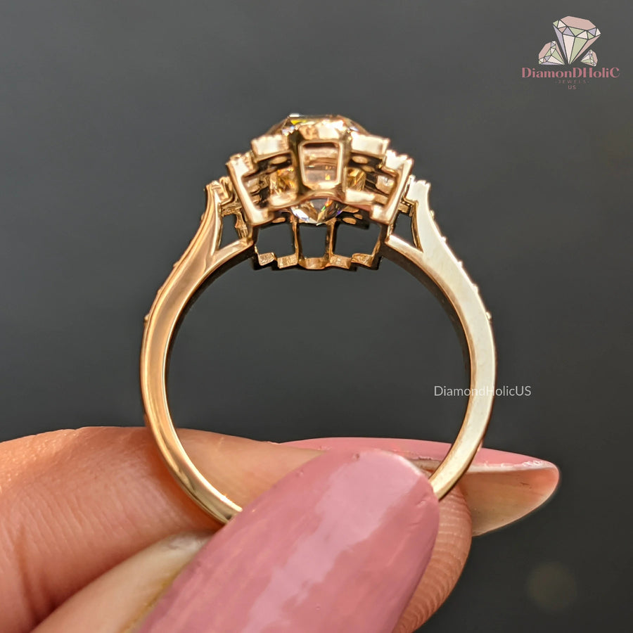 Side Pave Diamond Ring