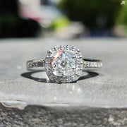 Lab Grown Diamond Band | Halo Engagement Ring | Stylish Wedding Ring

