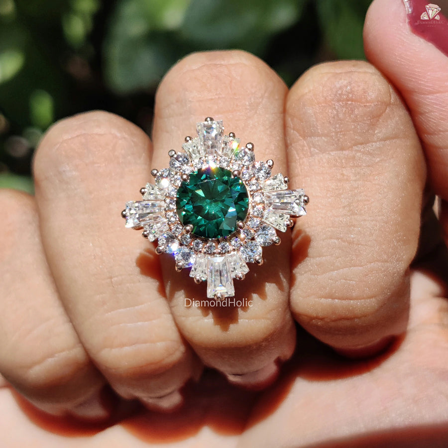 Timeless Round Cut Band | Moissanite Vintage Ring | Engagement Ring Gift

