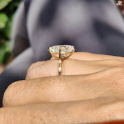 Love Inspired Diamond Ring | Elegant Moissanite Band | Pear Shape Promise

