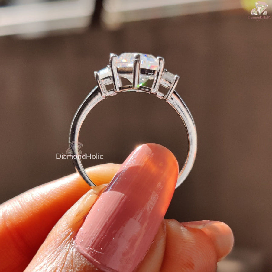 Three Stone Engagement Ring for Women