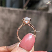 Hidden halo engagement ring