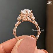custom marquise ring | unique moissanite design | bridal moissanite jewelry
