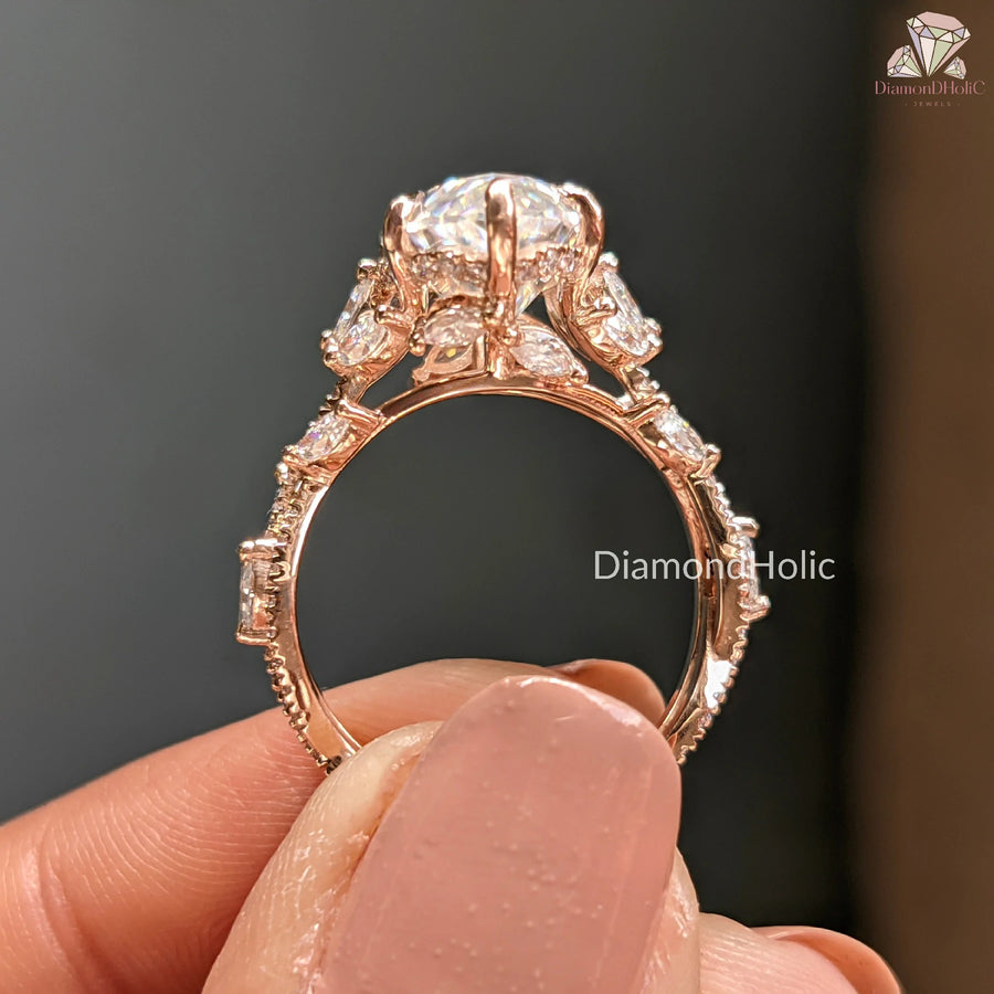 custom marquise ring | unique moissanite design | bridal moissanite jewelry
