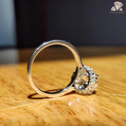 Rose Cut Moissanite Engagement Ring