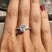 Moissanite Bridal Jewelry | Unique Oval Cut Wedding Ring | Designer Moissanite Jewelry 