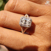bridal ring set moissanite | non traditional engagement | fine moissanite ring

