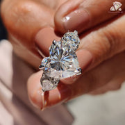 Sparkling Moissanite Engagement Ring, Classic Moissanite Ring, Romantic Moissanite Gift