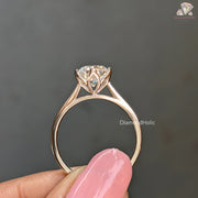 tulip prong engagement ring