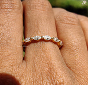 Modern Bride Band | Marquise Glow | Promise in Gold

