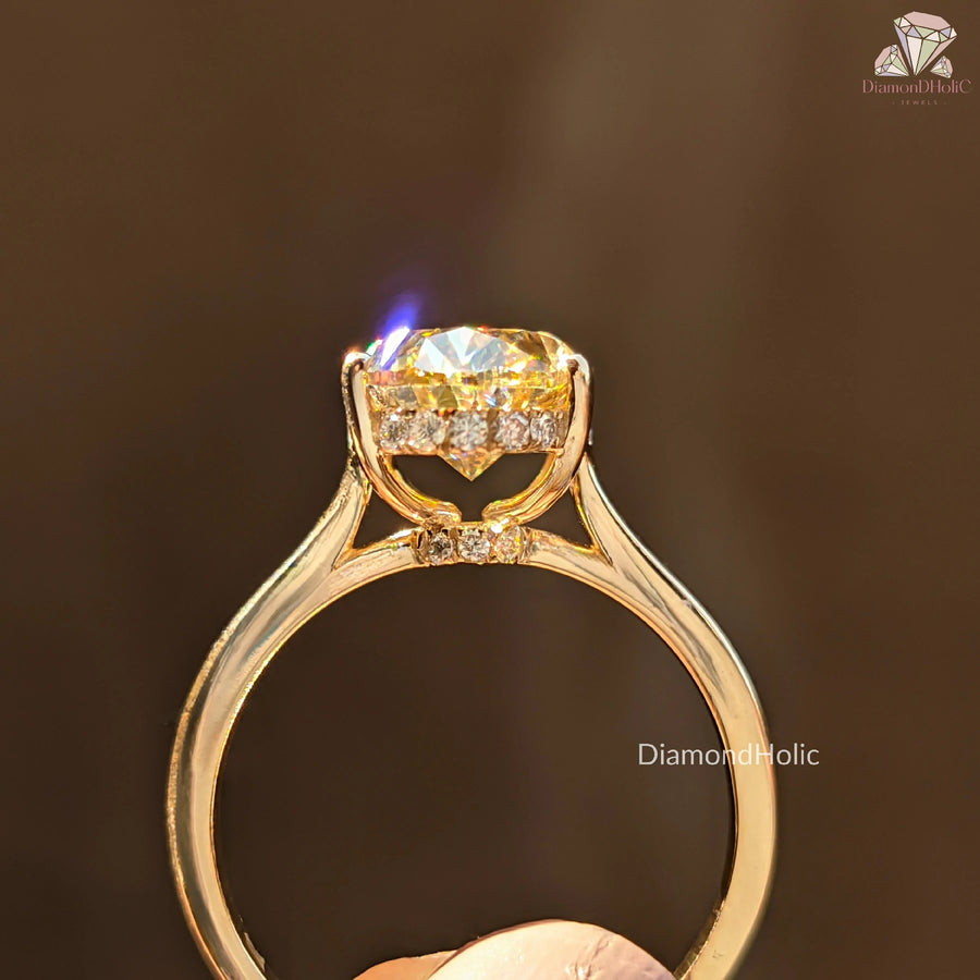 Canary Yellow Oval cut Engagement Ring – Brilliant Love Statement