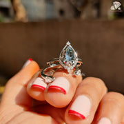 Pear Shape Moissanite Ring
